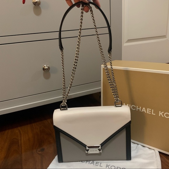 Michael Kors Whitney Large Tri-Color Leather Convertible Shoulder Bag - Picture 7 of 11